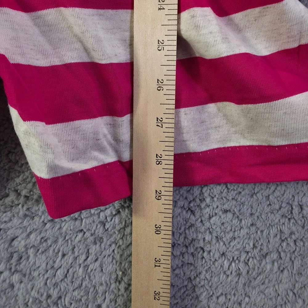Top Stuff Vintage Girls Pink White Striped 2 Piece Romper Set Size 14 USA Made